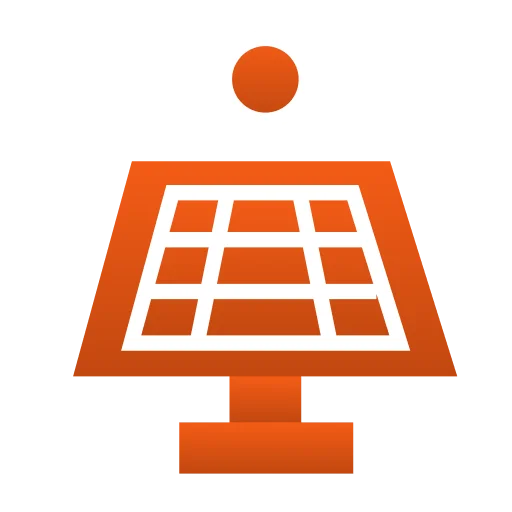 Custom solar design icon